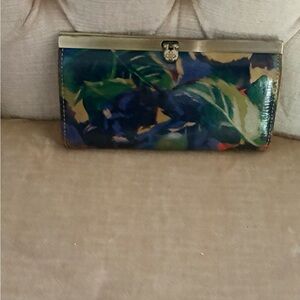 Patricia Nash Blue Green Floral Clutch